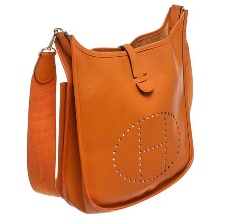 hermes orange evelyne bag|hermes evelyne bag pre owned.